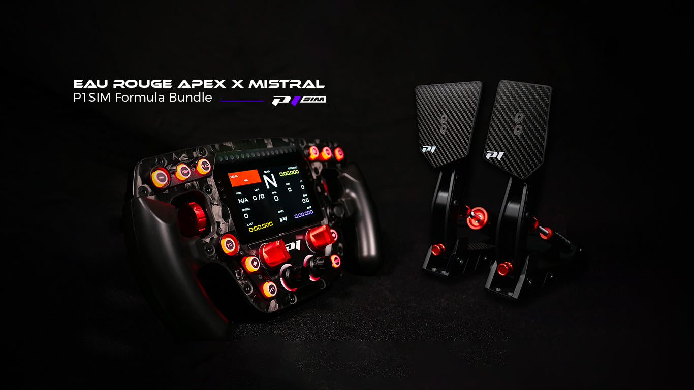 EAU ROUGE APEX x MISTRAL P1Sim Formula Bundle: The Perfect Alliance for an Unparalleled SimRacing Experience