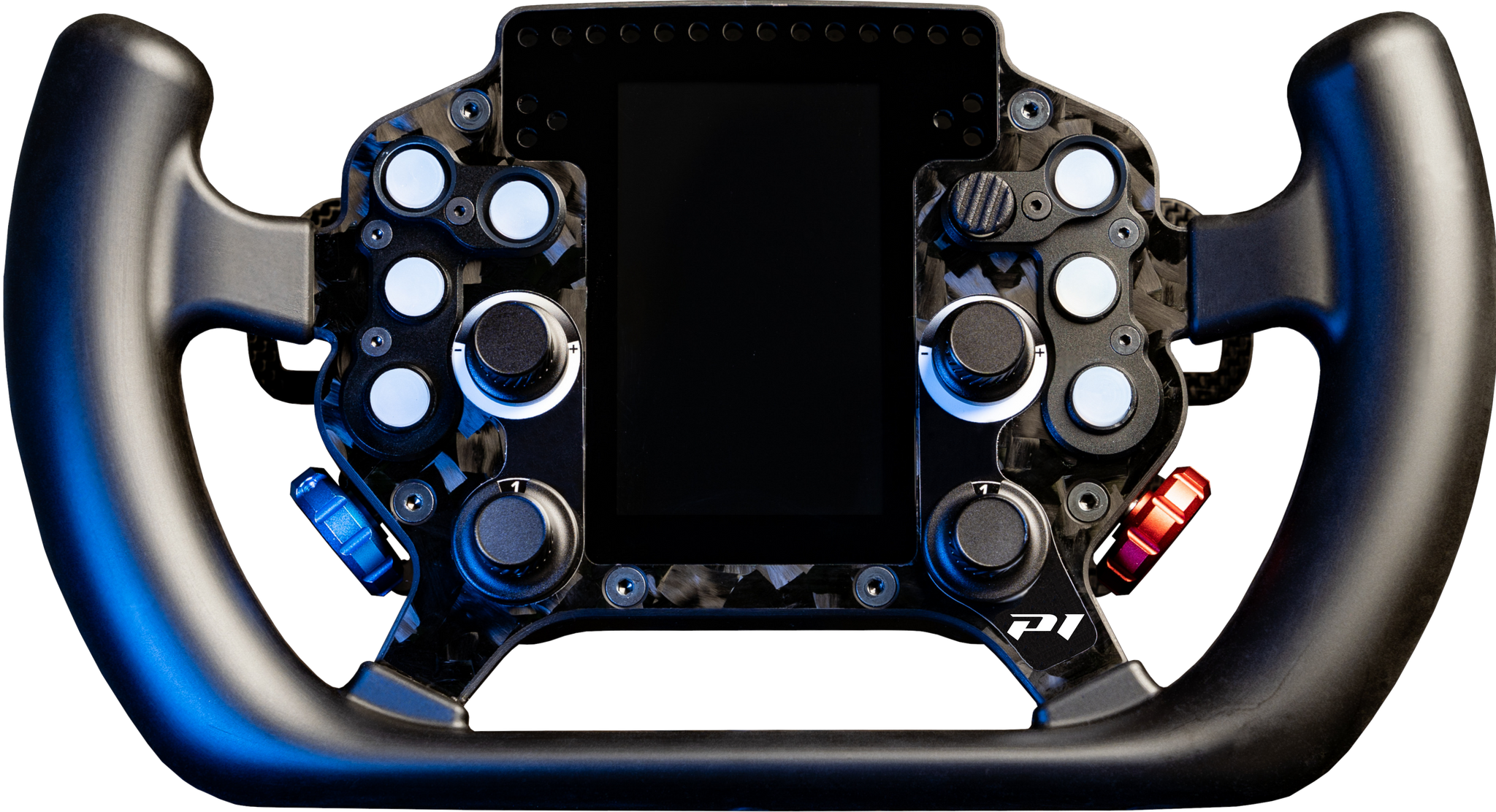 P1SIM Arnage - Sim racing steering wheel GT carbon with touchscreen